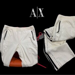 Armani Exchange White Sweatpants